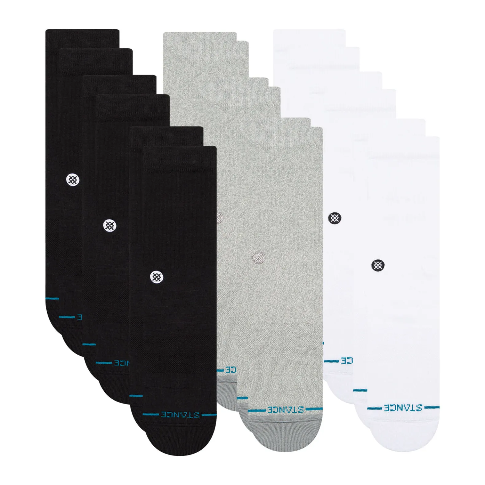 9 Pack Crew Socks
