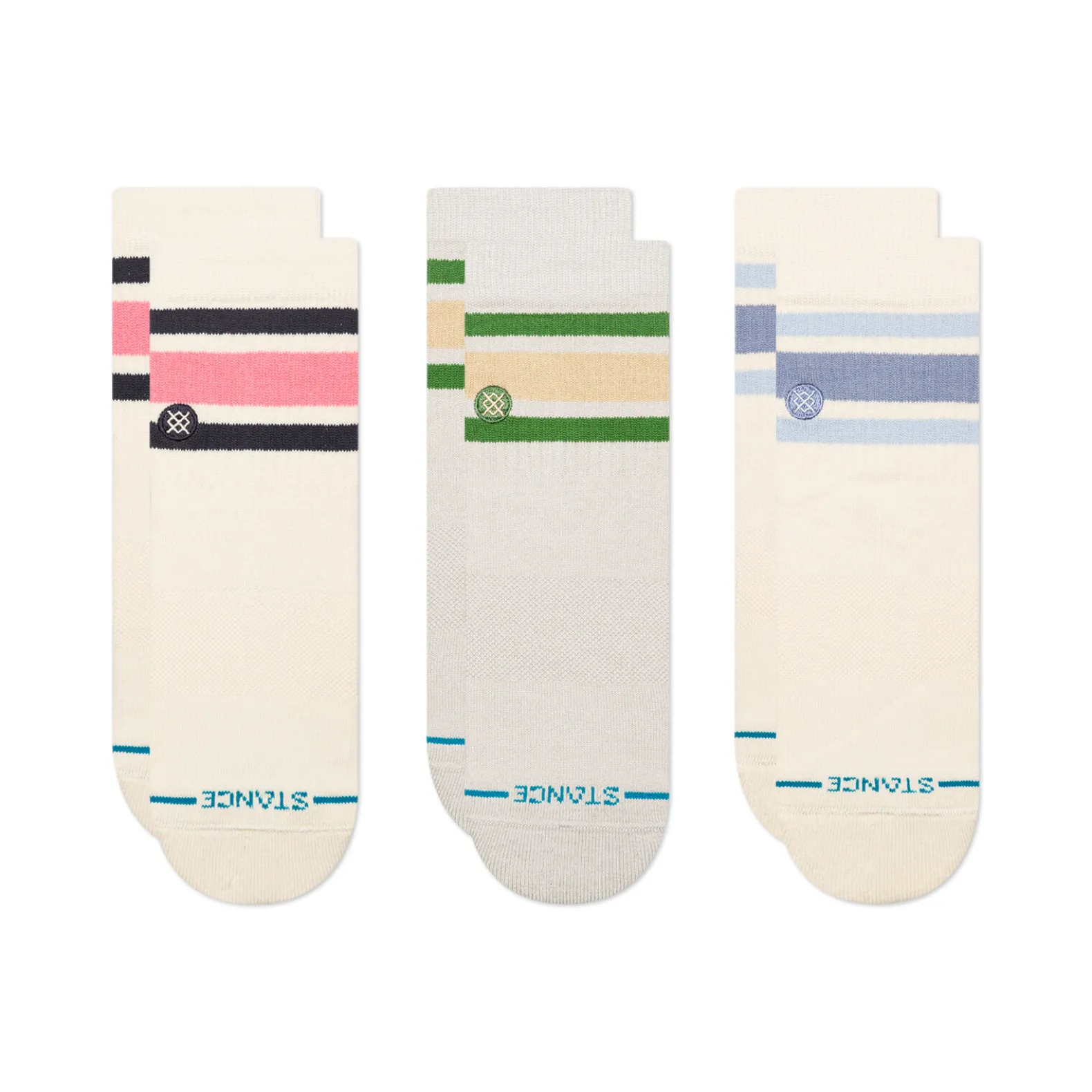 Cotton Quarter Medium Cushion Socks 3 Pack