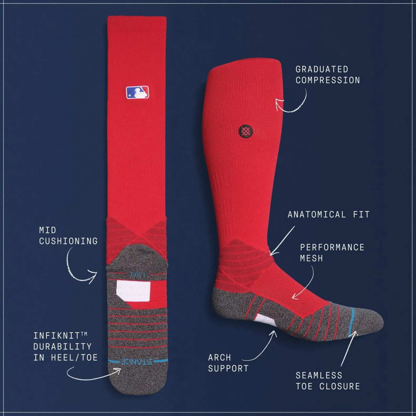 MLB Diamond Pro OTC Socks